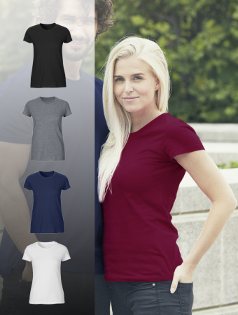 Tee-shirt coton bio 155 g/m² coupe femme