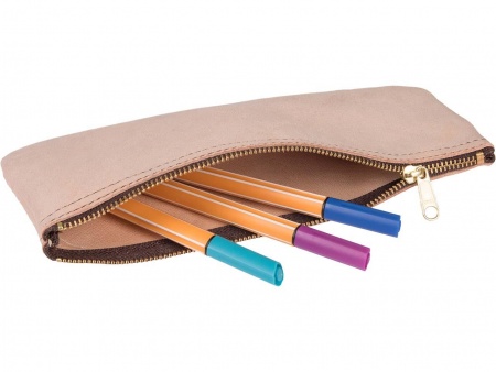 Trousse cuir naturel